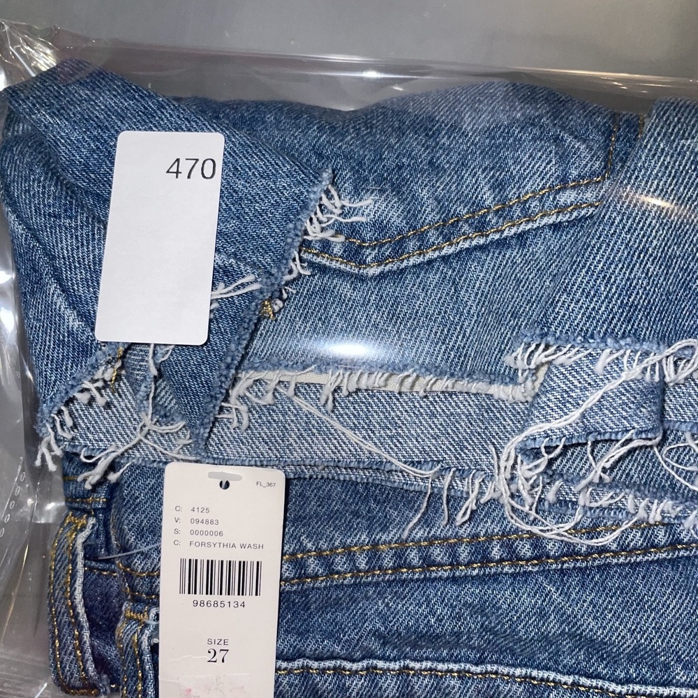 Anthropologie Pilcro Denim Shorts Women 27 Blue Casual Frayed Hem Forsythia Wash - Picture 11 of 11
